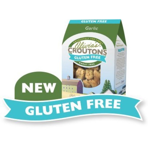 Olivias Croutons Gluten Free Garlic Crouton 4.5 Oz [6 Pack]