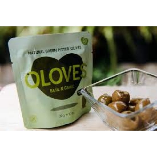 Oloves Basil &Amp; Garlic | Fresh Green Pitted Olives | All Natural