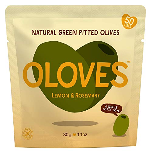 Oloves Marinated Green Pitted Olives | 30 Pack | Lemon &Amp; Rosemar
