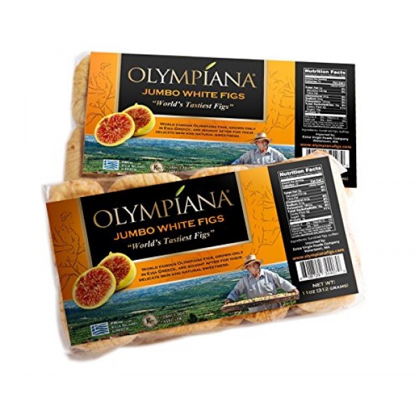 Olympiana Jumbo White Greek Dried Figs Single Pack- 11 Oz