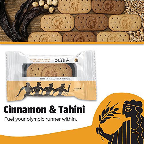 Olyra, Ancient Greek Grains Breakfast Biscuits, Cinnamon Tahini