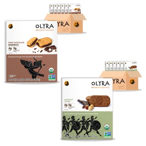 Olyra Organic Breakfast Biscuits Bundle | Dark Chocolate + Hazel