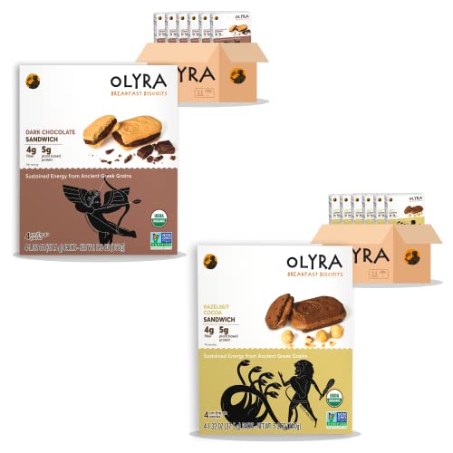 Olyra Organic Breakfast Biscuits Bundle | Dark Chocolate + Hazel