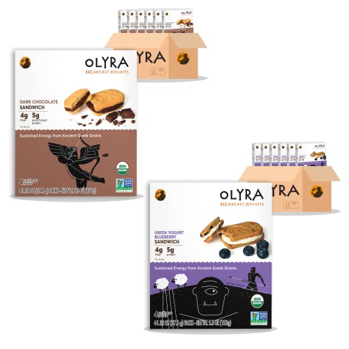 Olyra Organic Breakfast Biscuits Bundle | Dark Chocolate + Yoghu