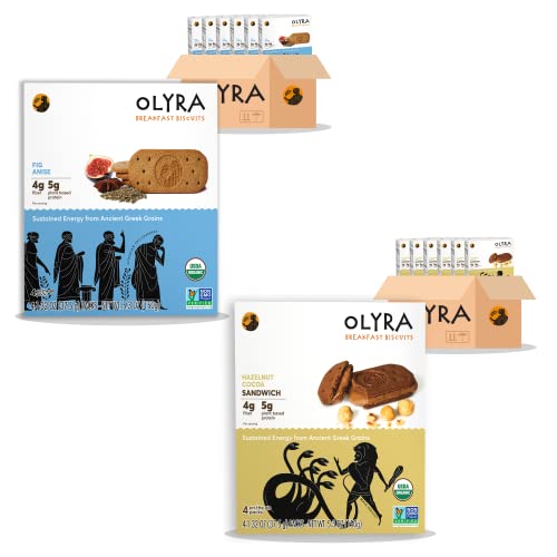Olyra Organic Breakfast Biscuits Bundle | Fig Anise + Hazelnut C