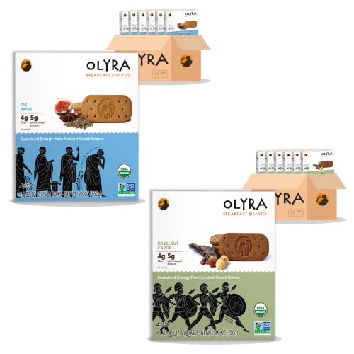 Olyra Organic Breakfast Biscuits Bundle | Fig Anise + Hazelnut C