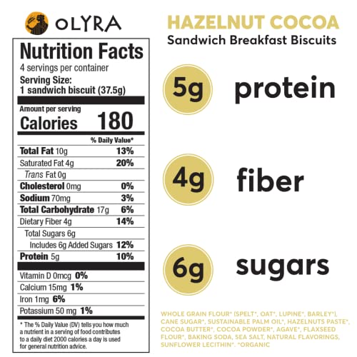Olyra Organic Breakfast Biscuits Bundle | Hazelnut Carob + Hazel