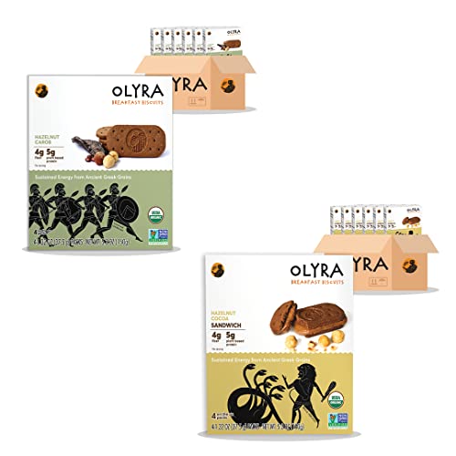 Olyra Organic Breakfast Biscuits Bundle | Hazelnut Carob + Hazel
