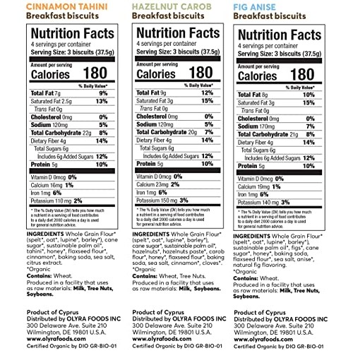 Olyra Organic Breakfast Biscuits Bundle | Variety Biscuits + Var