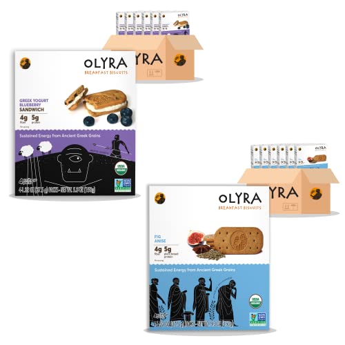 Olyra Organic Breakfast Biscuits Bundle | Yoghurt Blueberry + Fi