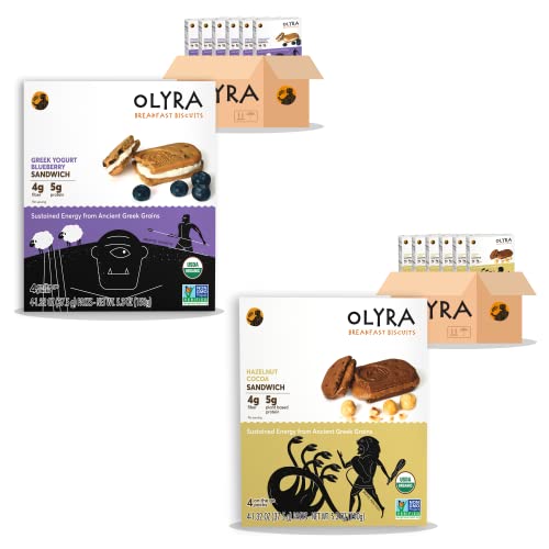 Olyra Organic Breakfast Biscuits Bundle | Yogurt Blueberry + Haz