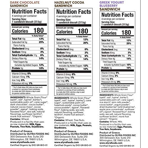 Olyra Organic Sandwich Biscuits Variety-Low Sugar High Fiber Pro