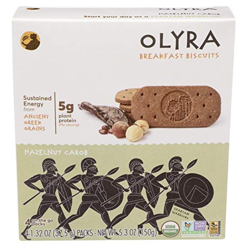 Olyra Organic Hazelnut Carob Breakfast Biscuits, 5.3 Oz