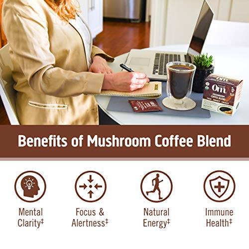 Om Mushroom Superfood Coffee Blend Mushroom Powder, 6.24 Ounce C...