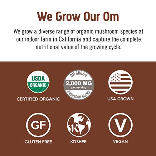Om Mushroom Superfood Coffee Blend Mushroom Powder, 6.24 Ounce C...