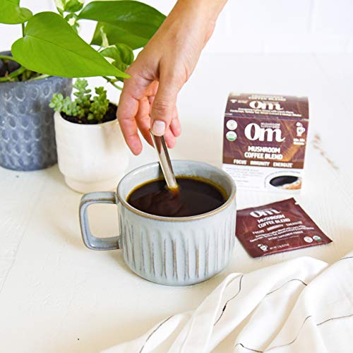 Om Mushroom Superfood Coffee Blend Mushroom Powder, Single Serve...
