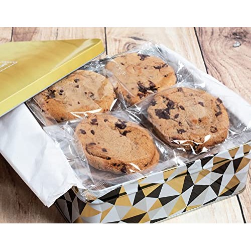 Chocolate Chip Cookies Gift Basket 1.5 LB Gourmet Tin Fudge Fill...