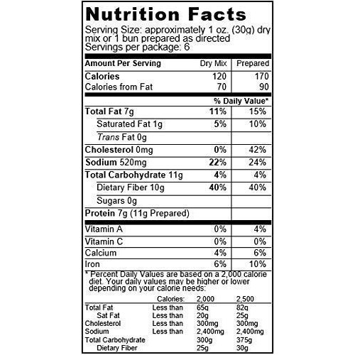 Omega Bun Dry Mix - Low Carb Bread, Keto Sandwich Bun, Gluten Fr