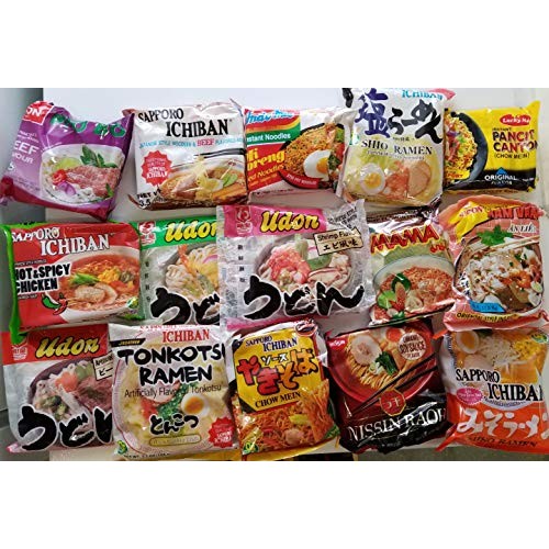 Variety Ramen Udon Pho Mi Goreng Noodle Sample Pack Set Free Cho