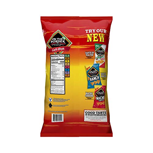 On The Border Cafe Style Chips, Tortilla, 12 Oz Pack Of 3
