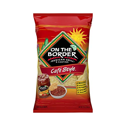 On The Border Cafe Style Chips, Tortilla, 12 Oz Pack Of 3