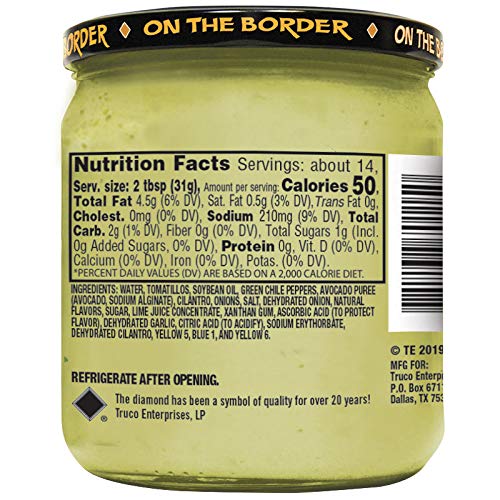 On The Border Guacamole Salsa, 15 Oz., 8 Count
