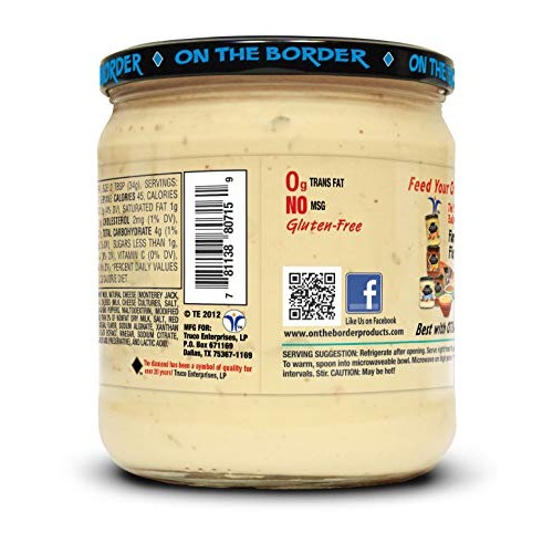 On The Border Monterey Jack Queso, 6 Count