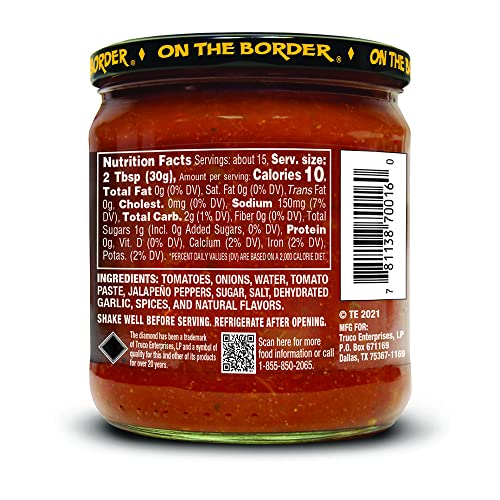 On The Border Original Medium Salsa, 8 Count