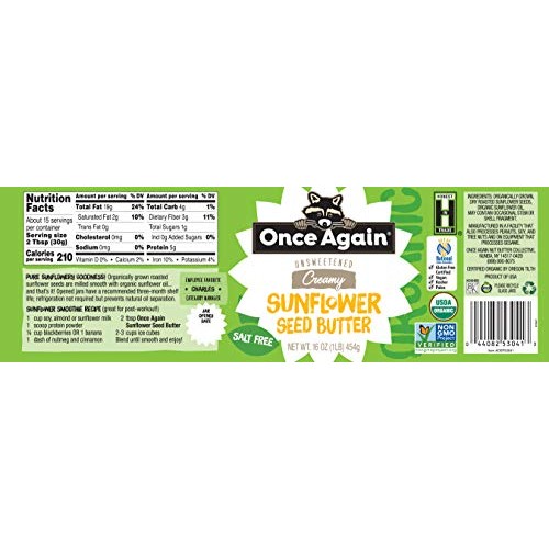 Onceagain Organic Sunflower Seed Butter, 16 Ounce