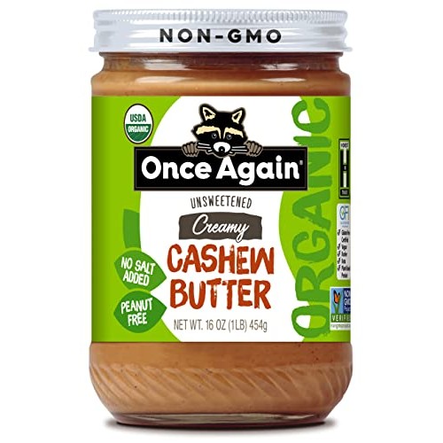 Once Again Creamy Cashew Butter, Unsweetened, 16 Oz