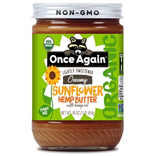 Once Again Organic Creamy Sunflower Hemp Butter with Hemp Oil, 1...