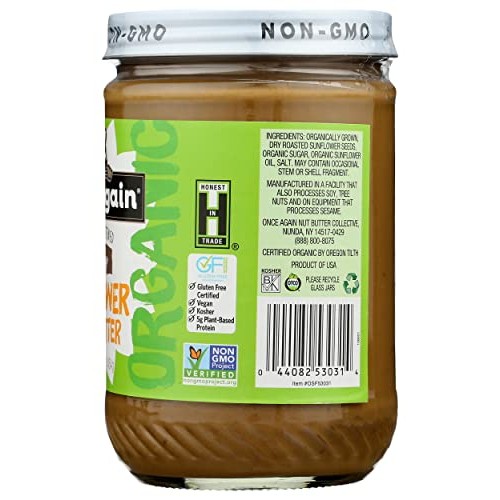 Once Again, Sunflower Butter Smooth Organic, 16 Ounce