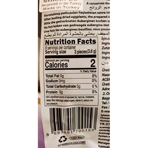 Öncü Dried Eggplants - Kurutulmuş Patlıcan 25Pcs