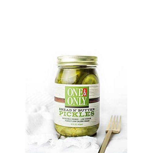 One&Amp;Only Bread N Butter Pickles, 16Oz, Gourmet Low Carb Artisan