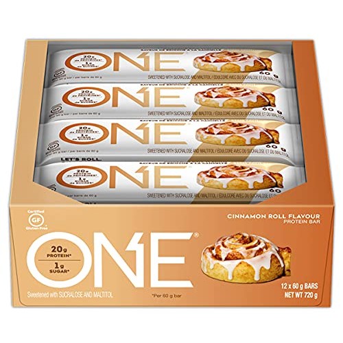 One Protein Bars, Cinnamon Roll, Gluten Free Protein Bars With 2