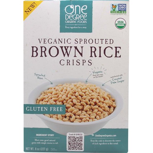One Degree Organic Foods Sprouted Brown Rice Crisps Cerealpack