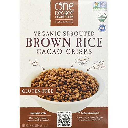 One Degree Organic Foods Sprouted Brown Rice Cacao Crisp, 10 Oun