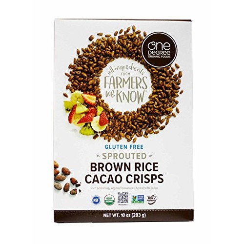 One Degree Organic Foods Veganic Sprouted Brown Rice Cacao Crisp