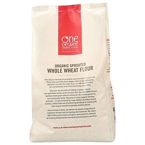 One Degree Organic Foods Sprouted Whole Wheat Flour, 80 Ounce