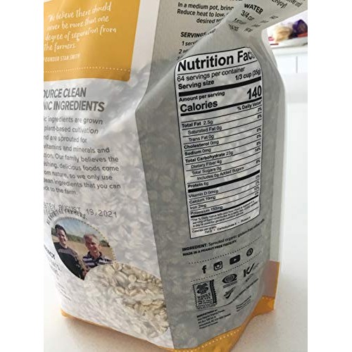 One Degree Gluten Free Sprouted Rolled Oats 5 Lbs.