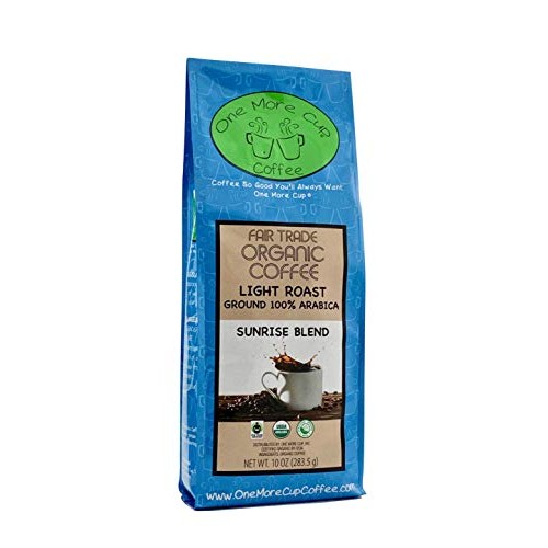 One More Cup Organic Fair Trade Sunrise Blend Light Roast Fresh