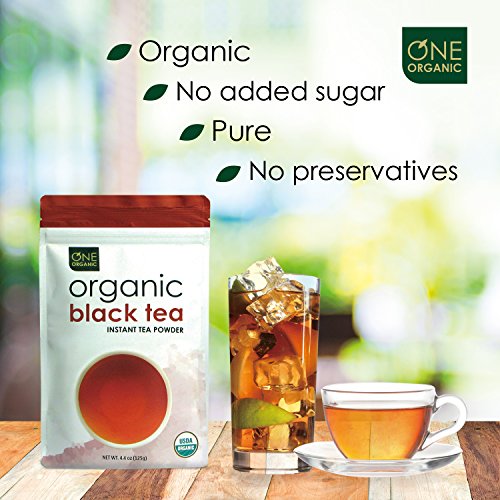 One Organic Instant Tea Powder Black – 4.4 Oz. – 125 Servings