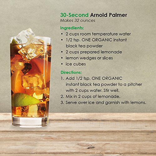 One Organic Instant Tea Powder Black – 4.4 Oz. – 125 Servings