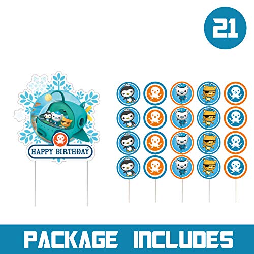 21 Pcs Octonauts Cake Topper Cupcake Decorations Birthday Party