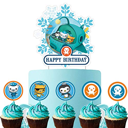 21 Pcs Octonauts Cake Topper Cupcake Decorations Birthday Party
