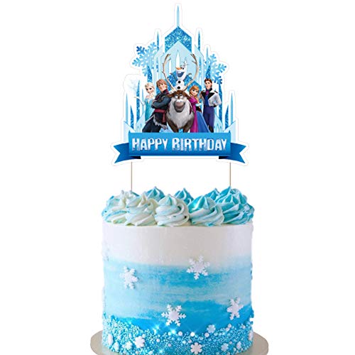 Frozen Cake Topper Cupcake Decorations Birthday Party Topper For
