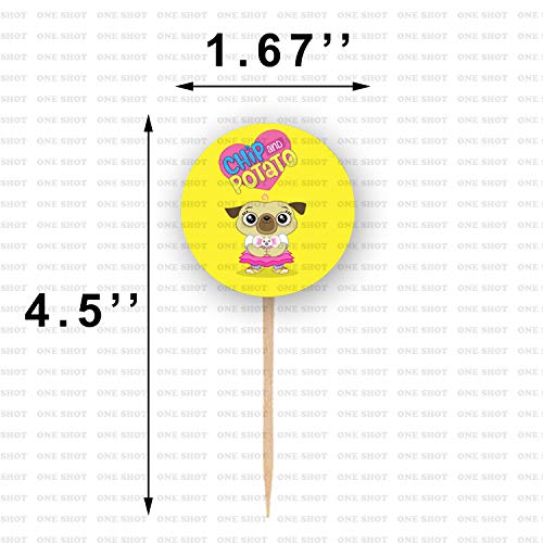 Chip And Potato Cupcake Toppers,Party Supplies Decorations