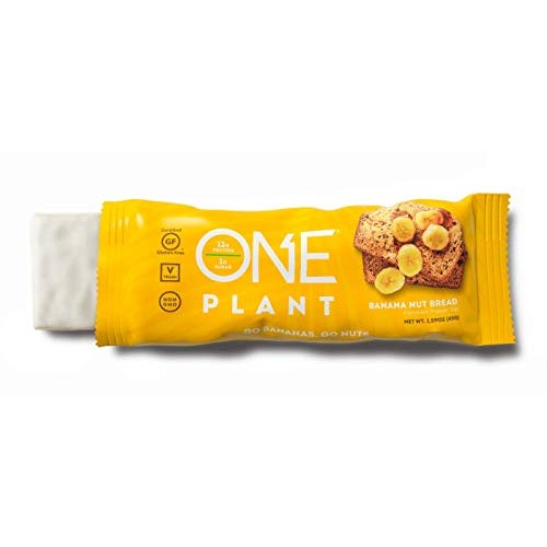 One Plant Protein Bars, Banana Nut Bread, Gluten Free Protein Ba
