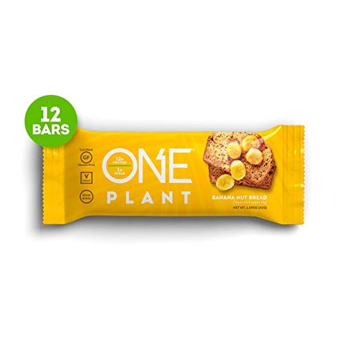 One Plant Protein Bars, Banana Nut Bread, Gluten Free Protein Ba