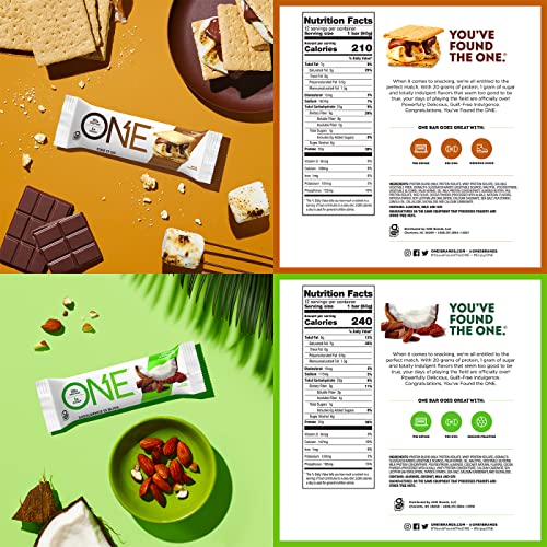 ONE Protein Bars, Chocolate Lovers Variety Pack, Gluten Free 20g...